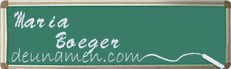 Maria Boeger Visitenkarte